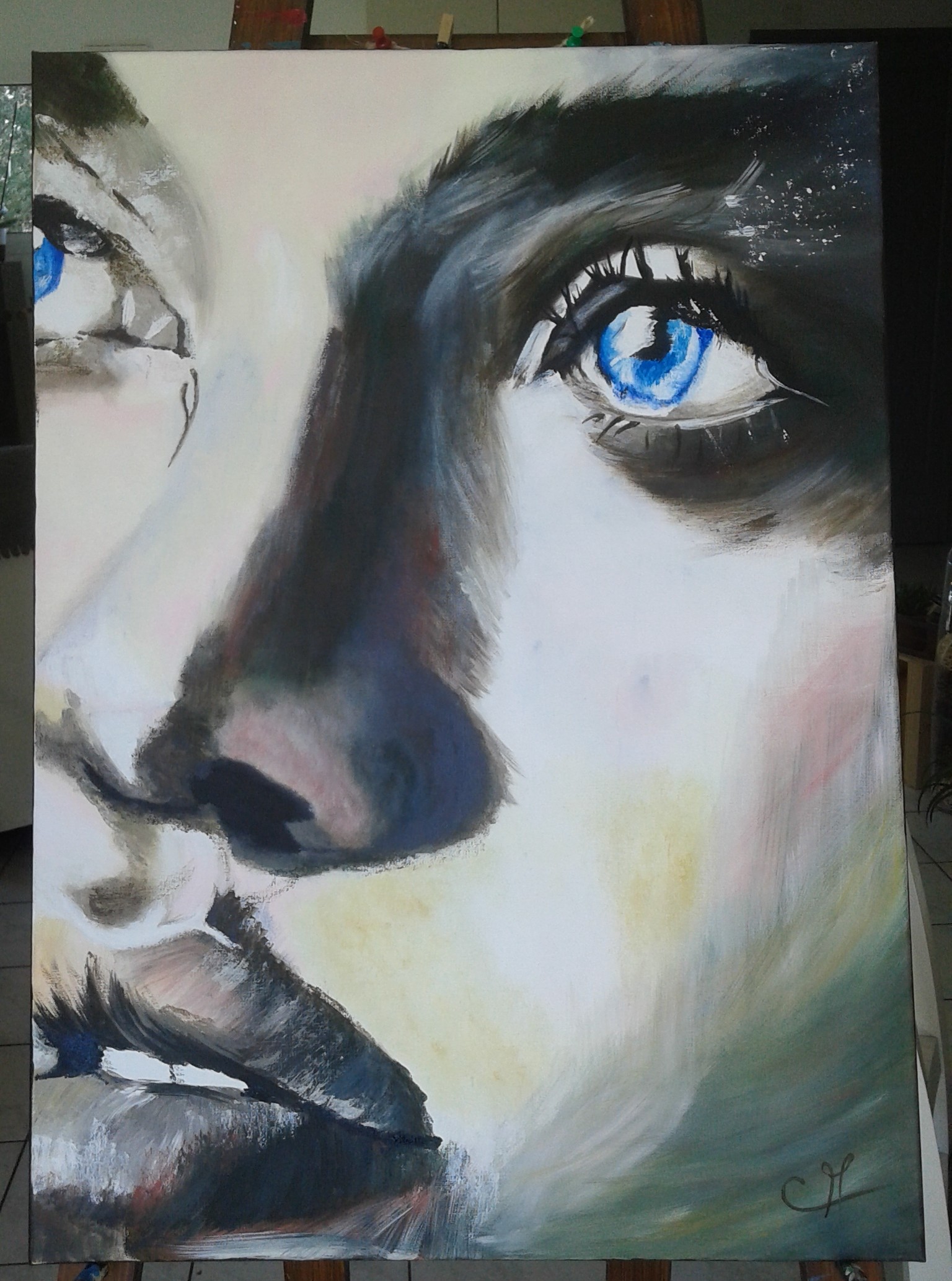 Regard bleu